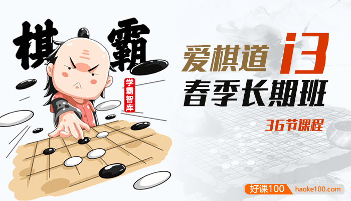 爱棋道《王灏霖老师围棋课：春季i3长期班》36课时视频教程