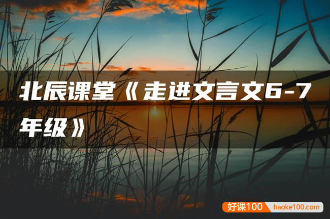 北辰课堂《走进文言文(6-7年级)》195篇文言文精讲视频课程