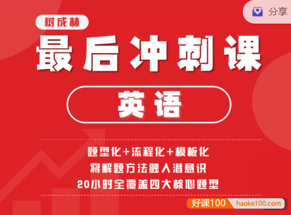 【树成林教育】2022树成林雨君老师高考英语最后冲刺课程