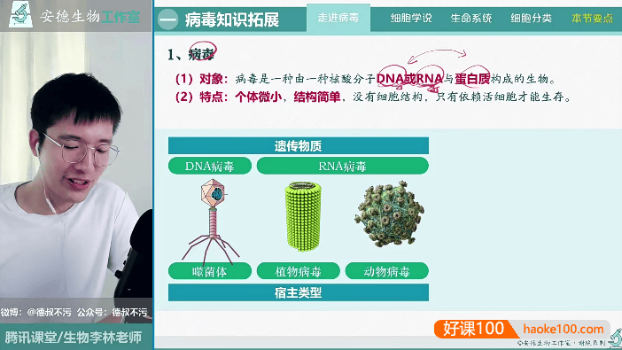 【李林生物】安德高一生物系统课-高一必修1同步视频课程(安德生物)