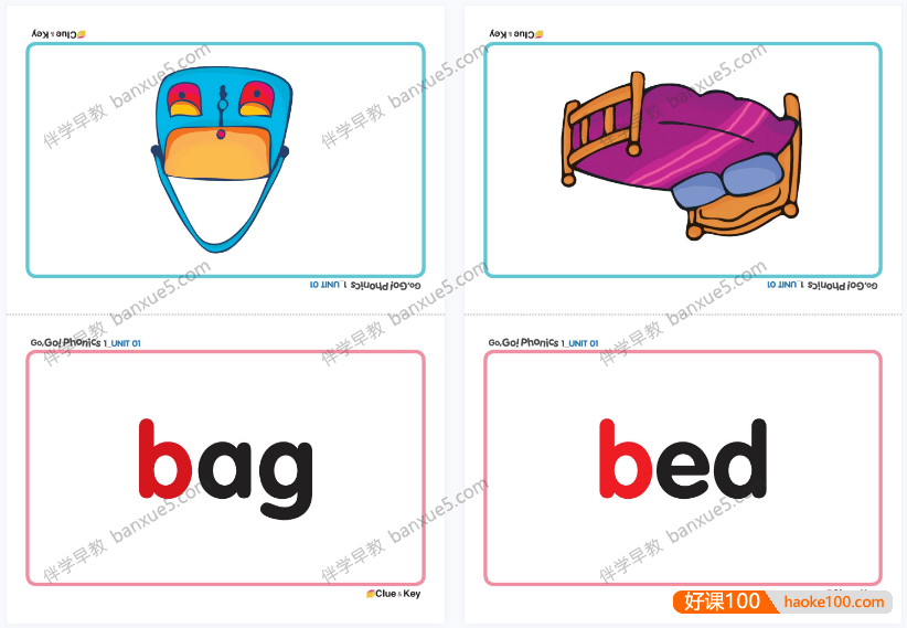 儿童英语自然拼读教材《Go Go Phonics》PDF+音频mp3+学生用书+老师用书+练习册+卡片