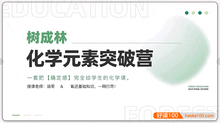 【树成林教育】2025届张子涵化学元素突破营,树成林化学提升训练营