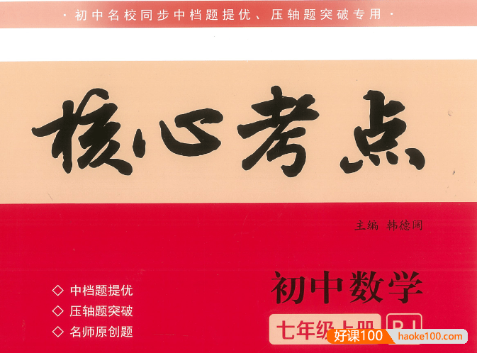 初中7-9年级数学《核心考点》初中名校同步中档题提优,压轴题突破专用