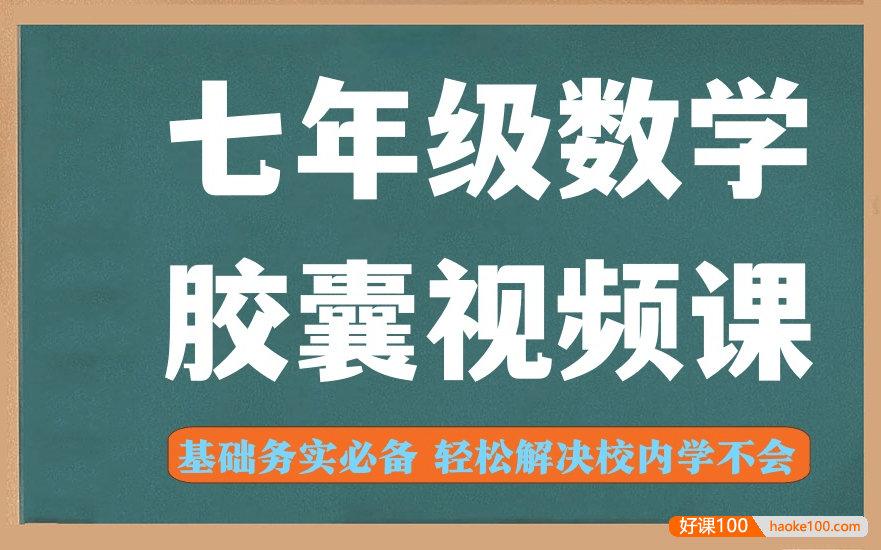 【王垚博士数学】2024新版初中数学七年级胶囊视频精讲,基础务实必备