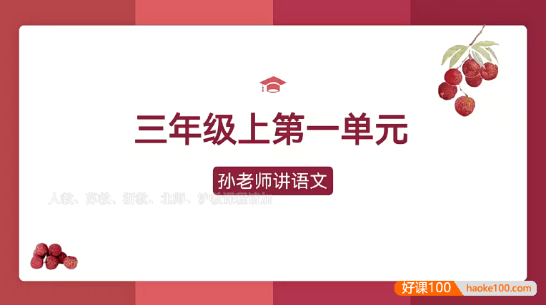 【孙老师讲语文】孙老师的翻书课,快速复习课本考点 (小学3年级语文)