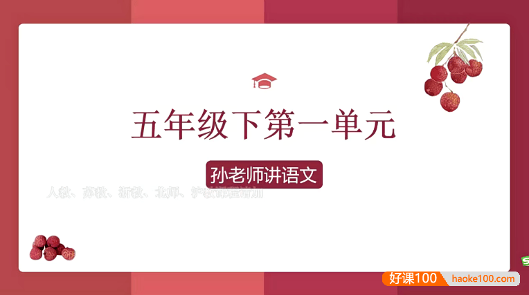 【孙老师讲语文】孙老师的翻书课,快速复习课本考点 (小学5年级语文)