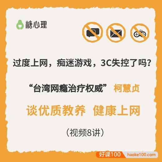 孩子过度上网、沉迷游戏怎么办？｜“台湾网瘾治疗权威”柯慧贞 x 视频8讲