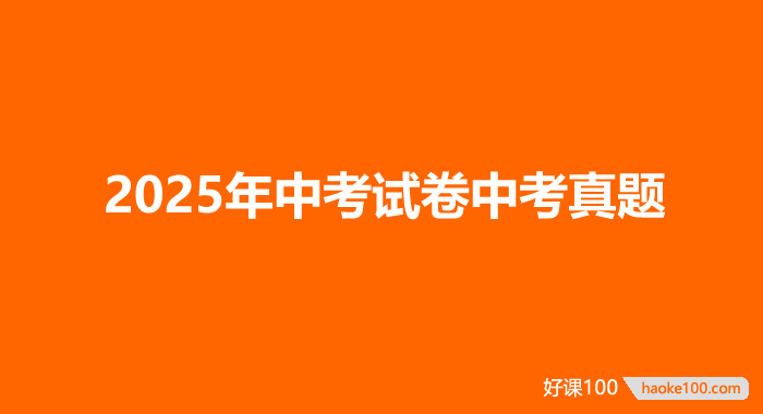 2025年中考试卷中考真题
