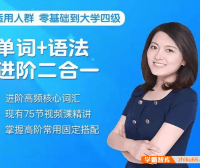 沙沙老师进阶英语高频核心词汇+语法进阶二合一视频课程