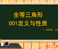 【王若钊数学】初中数学《全等之魂》全等三角形专题视频课程