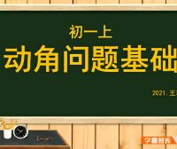 【王若钊数学】初中数学动角问题专题视频课程