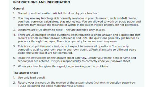 澳洲AMC历年真题英文版试卷PDF文档