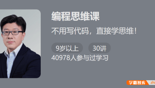 【少年得到】让孩子更聪明的编程思维课-不用写代码直接学思维