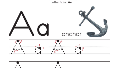 ABCmouse 26个英文字母A-Z临摹卡片共26张高清JPG图片