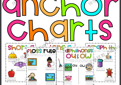自然拼读交互式锚图《Interactive Anchor Charts》2册PDF文档