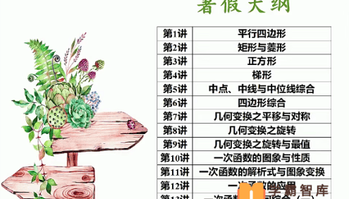 【朱韬数学】朱韬初二数学目标班(全国版)-2020年暑假