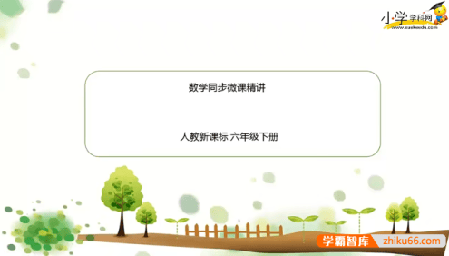 【学科网】人教新课标小学六年级数学下册同步课