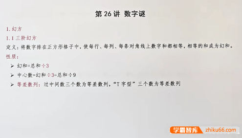 【睿爸小屋】小学奥数七大模块(第三季)全11讲视频课程
