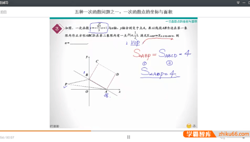 【梁朝中数学】梁朝中四次课解决初中数学一次函数问题