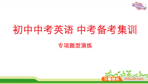 初中中考英语备考集训(专项题型演练)