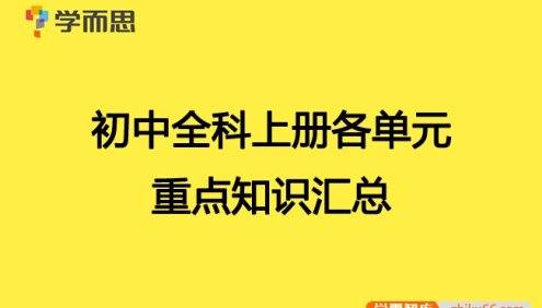 学而思初中全科上册各单元重点知识汇总PDF文档