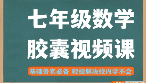 【王垚博士数学】2024新版初中数学七年级胶囊视频精讲,基础务实必备