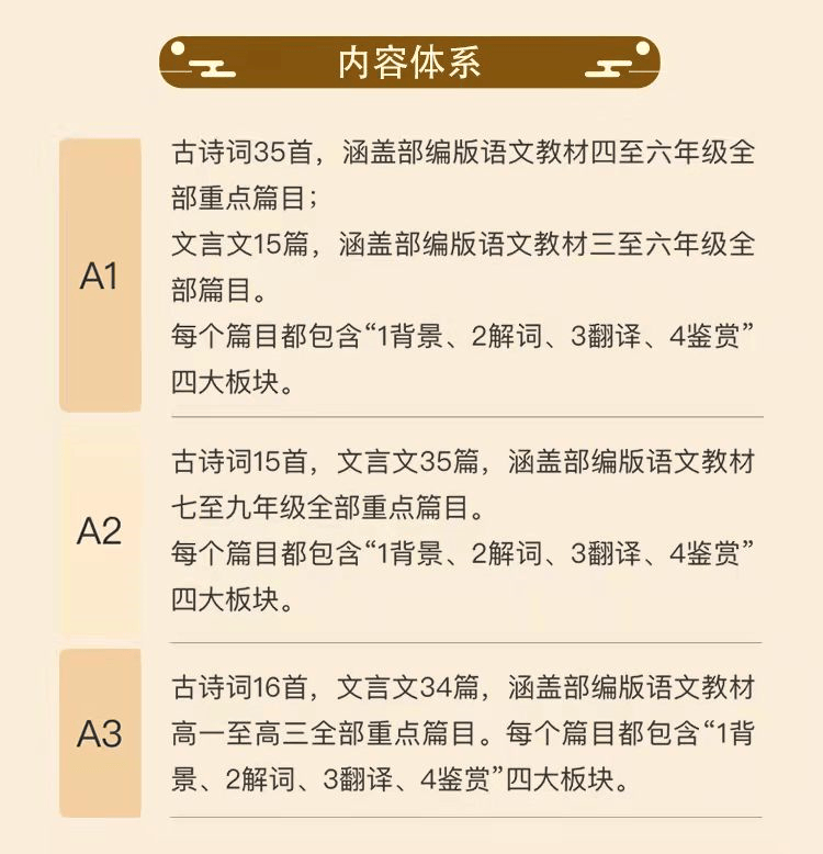 窦神大语文 :豆伴匠(A系列),文言文、古诗词、翻译、鉴赏四大板块全覆盖 适合8-18岁孩子学习