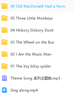适合0-8岁的孩子，彩虹兔欢唱童谣系列1+2（mp4+mp3）