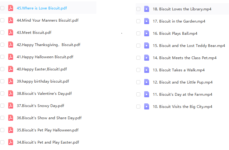 儿童绘本《饼干狗Biscuit》全套46本绘本（音频+PDF+PPT+MP4）