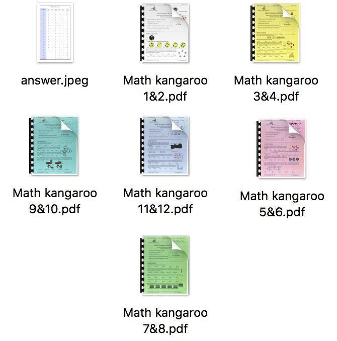 美国奥数Math Kangaroo 2018(1-6年级)