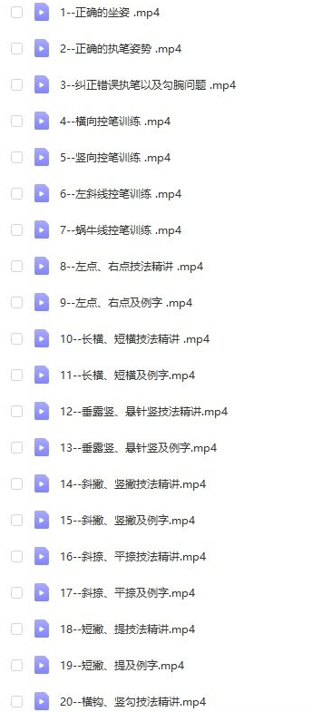 快速写出漂亮字《刘婷婷硬笔实用练字训练》226课MP4视频