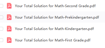 《Your Total Solution for Math》美国幼儿园小学生数学英文原版四册全彩（PDF）
