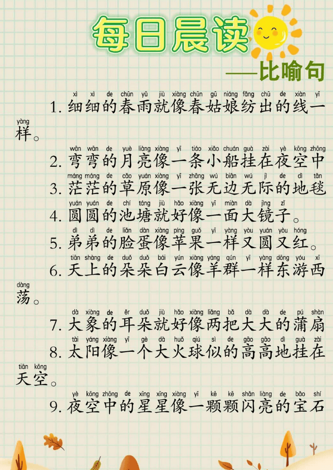 小学生每日晨读系列精选文章（PDF）