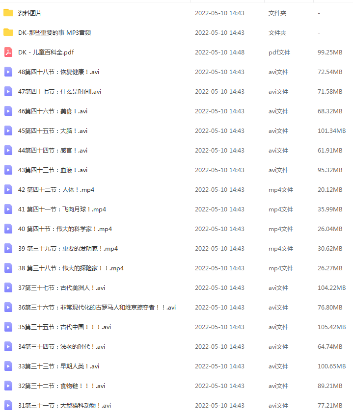 DK幼儿百科全书《那些重要的事》:高清视频48集+音频+PDF全套