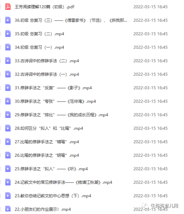 王芳阅读理解视频课「初级」「中级」「高级」三部资源分享(视频)