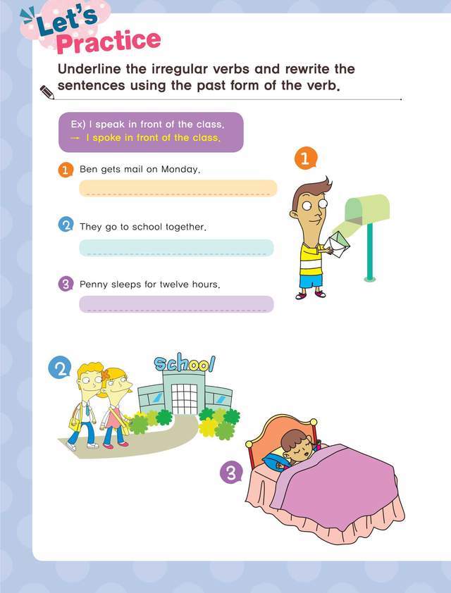 原版语法作业纸PDF可打印,英语语法全搞定!如此喜欢的语法彩色作业纸~