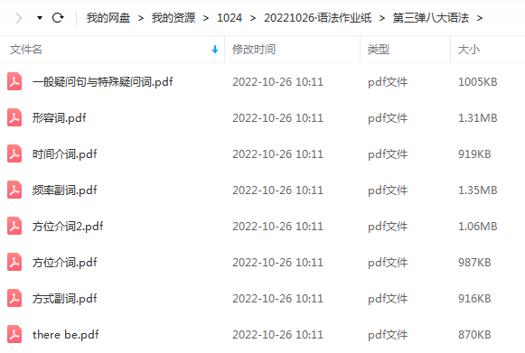 原版语法作业纸PDF可打印,英语语法全搞定!如此喜欢的语法彩色作业纸~