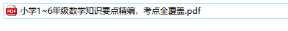小学1~6年级数学知识要点精编，考点全覆盖(PDF)