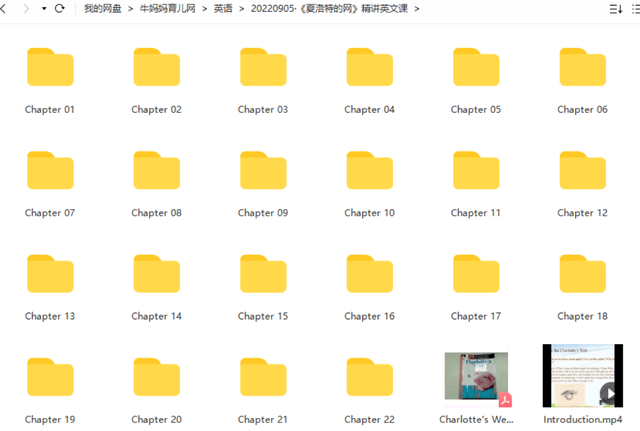 儿童文学名著《夏洛特的网》英文原版导读精讲视频(22章+练习)