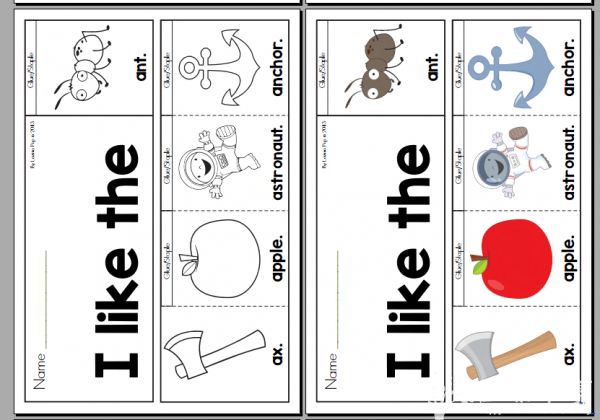 自然拼读作业纸 phonics letter of the week