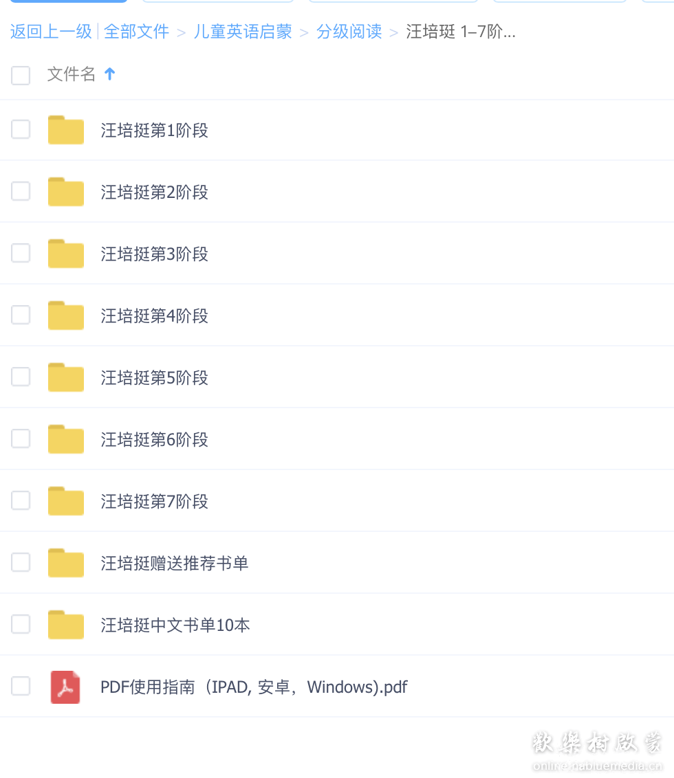 汪培珽 1-7阶段书单
