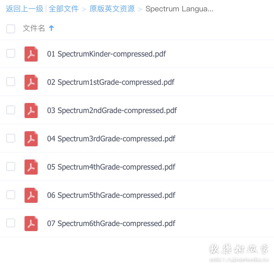 国外原版教材Spectrum Language Arts and Math 从K到G6共7册