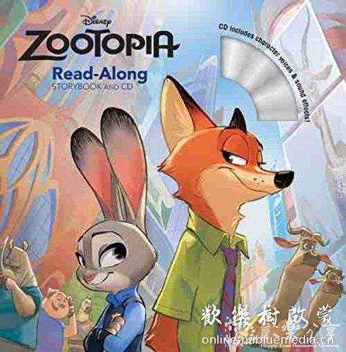 英文Zootopia Read-Along Storybook 疯狂动物城 音频MP3+PDF