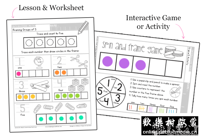幼儿园学前数学interactive math curriculum notebook全年36周