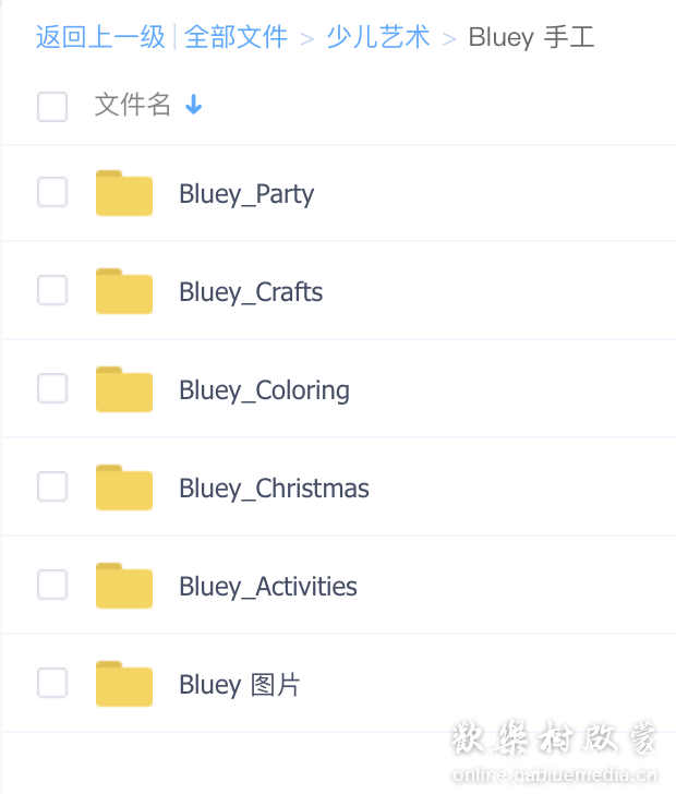 Bluey布鲁伊手工资源