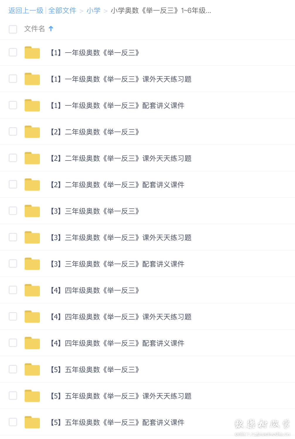 小学奥数《举一反三》1~6年级全套