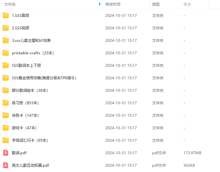 英语启蒙界的天花板！270多首SSS儿歌，含音频+视频+歌词本！全网超全SSS儿歌！