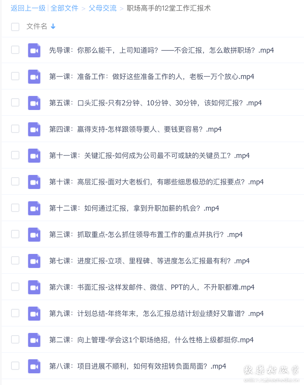 职场高手的12堂工作汇报术