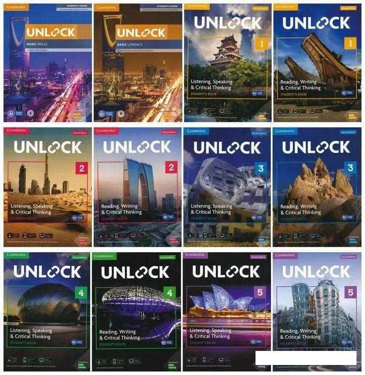 剑桥教材《Unlock 》0-5级听说读写 (PDF+视频+音频)