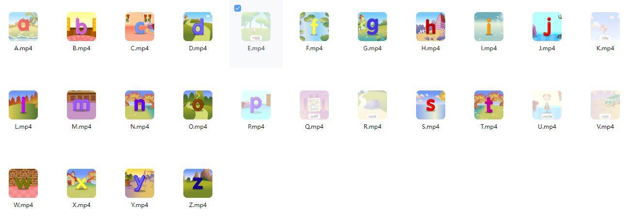 Phonics Land 自然拼读入门26字母(MP4)